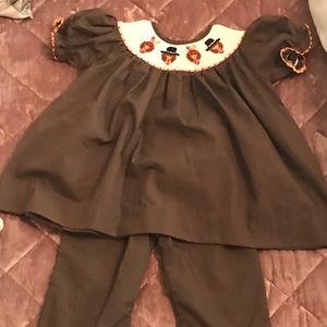 Thanksgiving smocked set